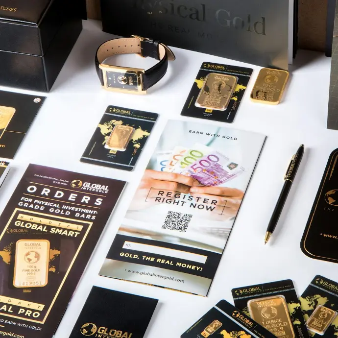 Marketing Collateral Marketing materials such as business cards, brochure, packaging, pen, etc.