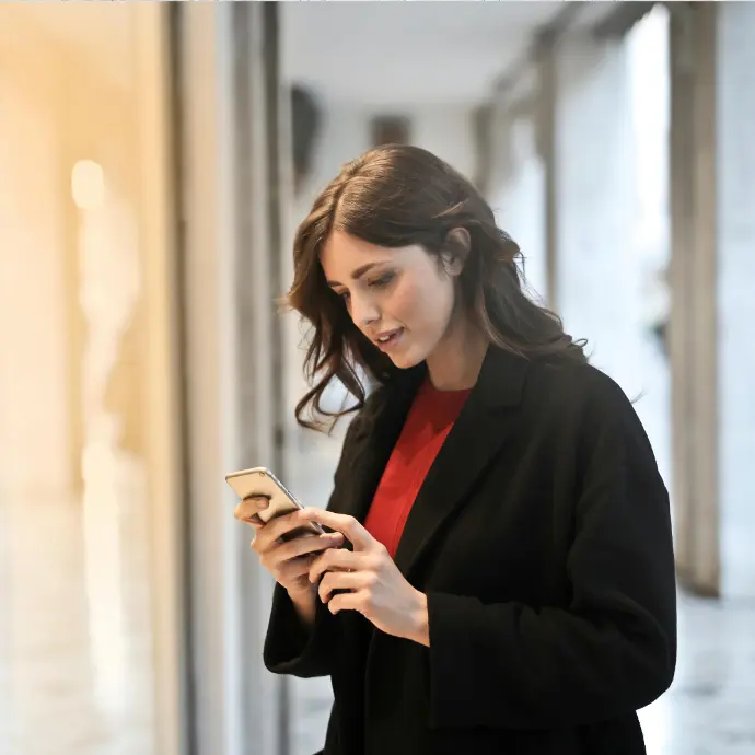 Advertising Campaigns A social media user viewing an ad on mobile