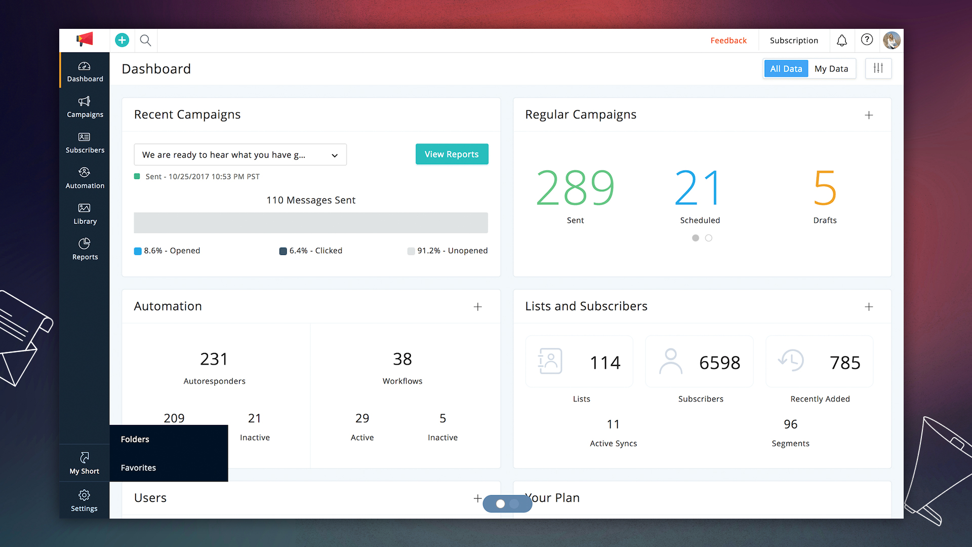 Zoho Campaigns Automate email marketing to reach and engage your audience.
